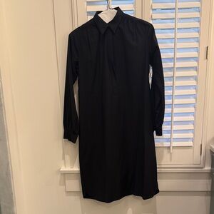 ANN MASHBURN Classic Black Long Sleeve Dress 100% wool